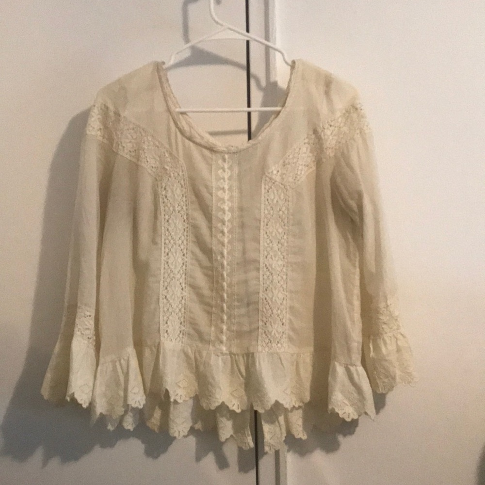 Off-white bohemian blouse